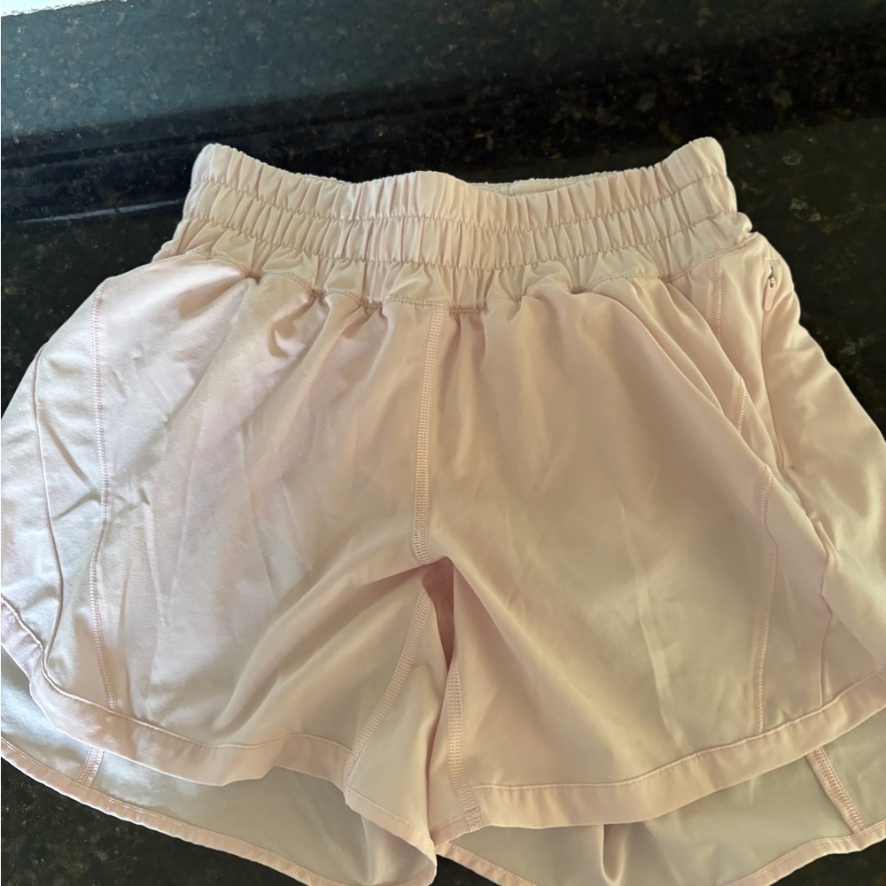 lululemon athletica Pale Pink Elastic-Waist Athletic Shorts